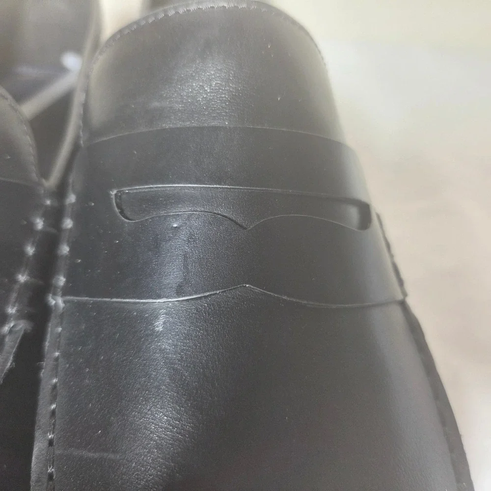 Cole Haan Gunnison Driver Mens Black Leather Penny Loafer Shoes C41726 SZ 11.5W